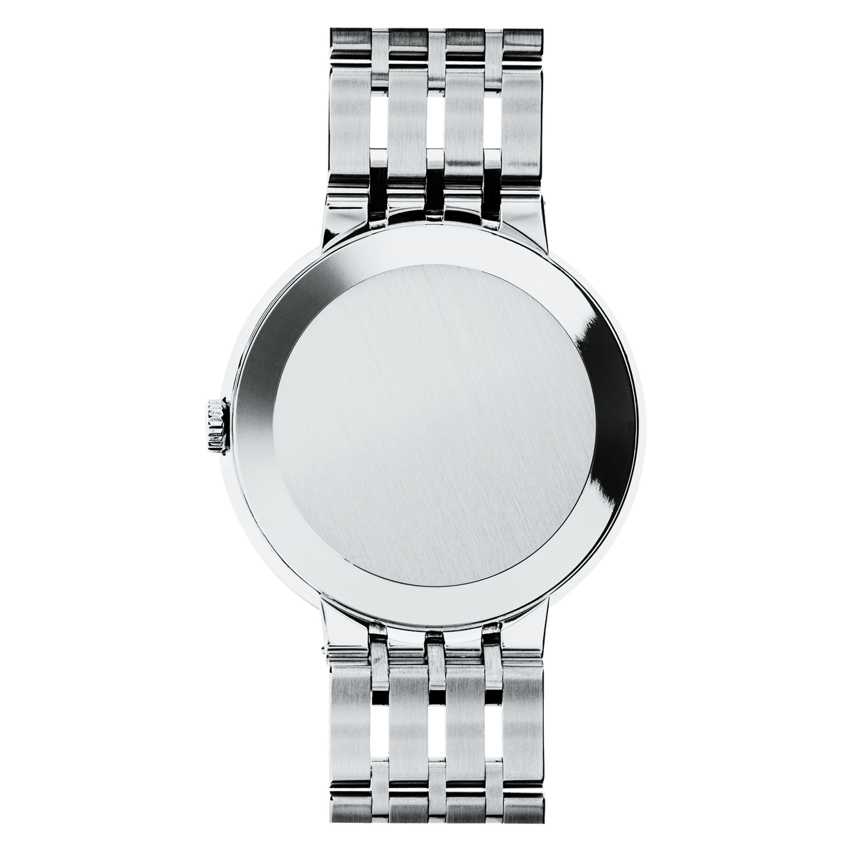 Movado Esperanza 39mm Black Dial Silver Steel Strap Watch For Men - 0607057