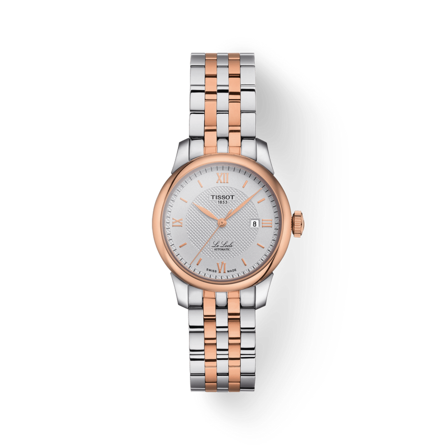 Tissot T Classic Le Locle Automatic Silver Dial Two Tone Steel Strap Watch For Women - T006.207.22.038.00