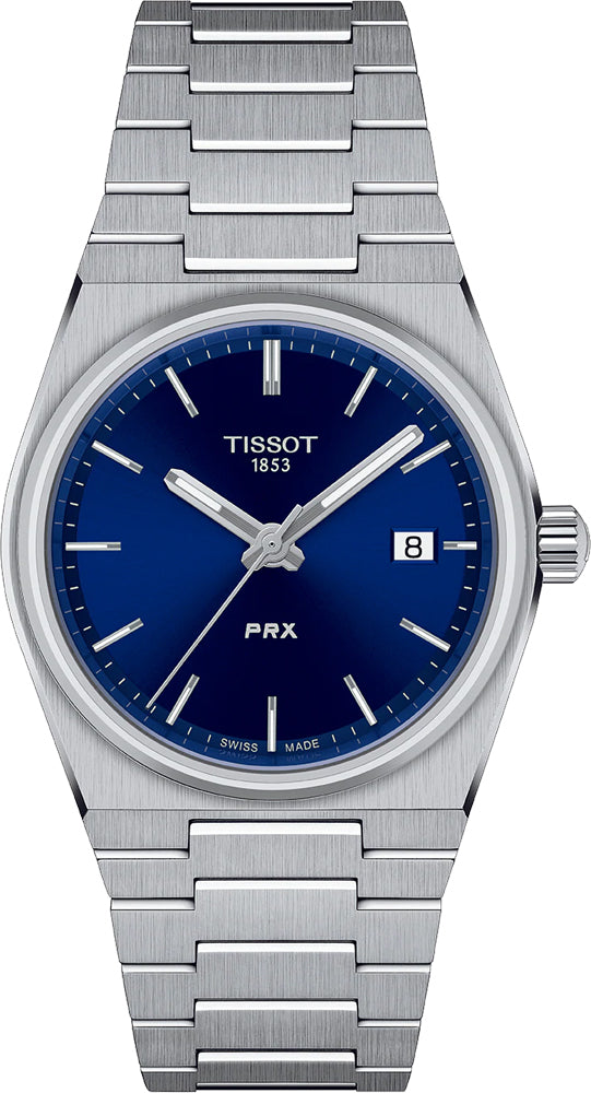 Tissot PRX Blue Dial Silver Steel Strap Watch For Women - T137.210.11.041.00