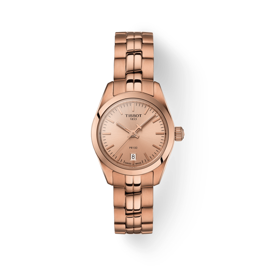 Tissot T Classic PR 100 Donna Rose Gold Lady Small Watch For Women - T101.010.33.451.00
