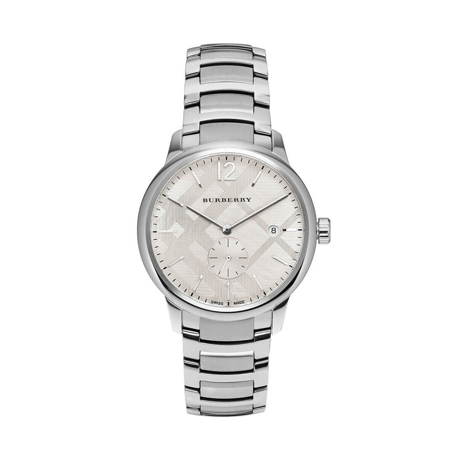 Burberry The Classic Silver Dial Silver Steel Strap Watch for Men - BU10004