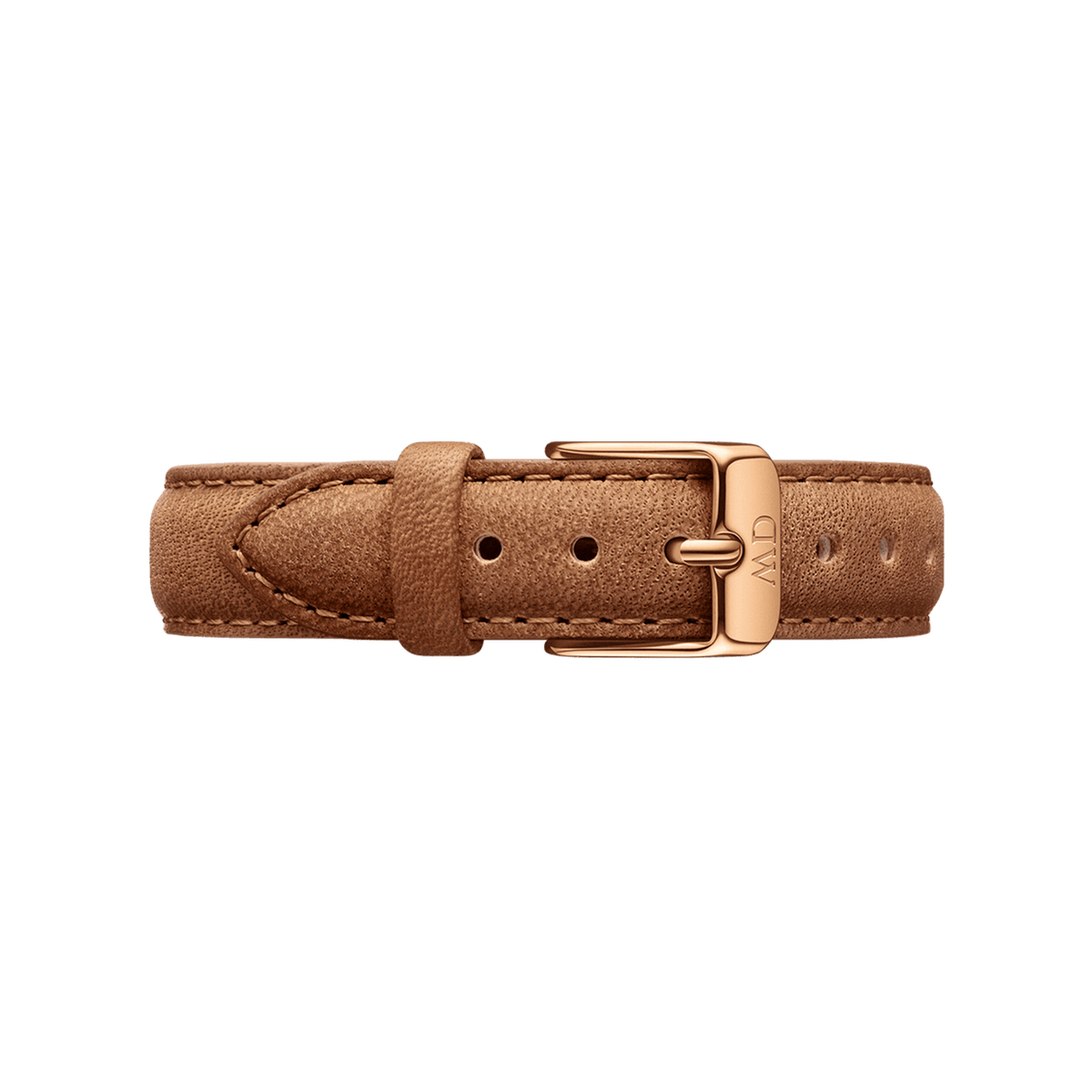 Daniel Wellington Petite Durham White Dial Brown Leather Strap Watch For Women - DW00100172