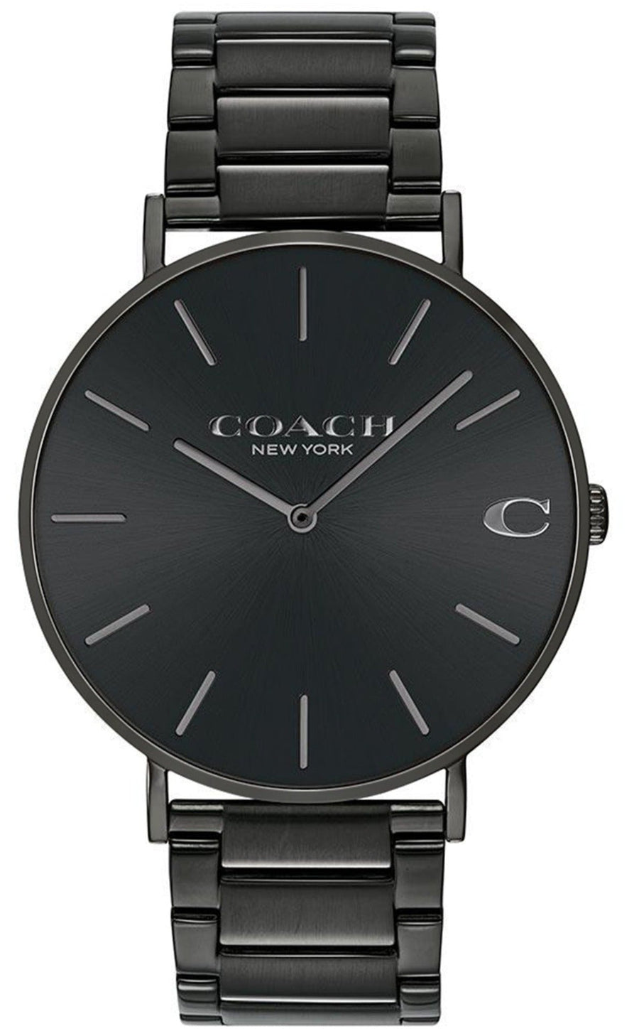Coach Charles Black Dial Black Steel Strap Watch for Men - 14602431
