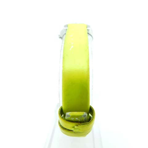 Marc Jacobs Henry White Dial Neon Yellow Rubber Strap Watch for Women - MBM1235