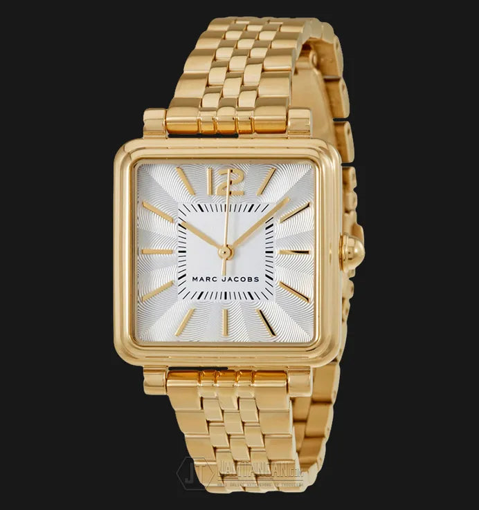 Marc Jacobs Vic Silver Dial Gold Steel Strap Watch for Women - MJ3462