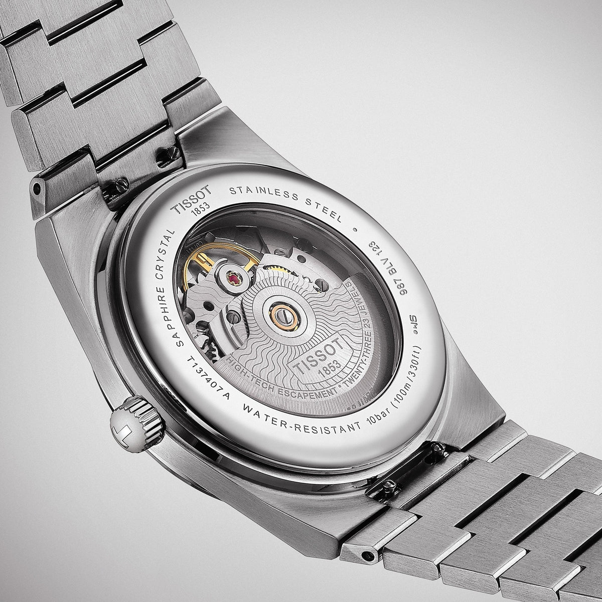 Tissot PRX Powermatic 80 Silver Dial Silver Steel Strap Watch For Men - T137.407.21.031.00