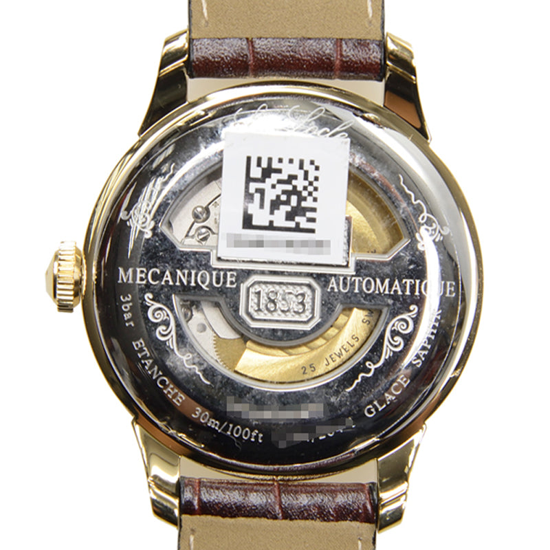 Tissot Le Locle Automatic Gold Dial Brown Leather Strap Watch For Men - T41.5.413.73