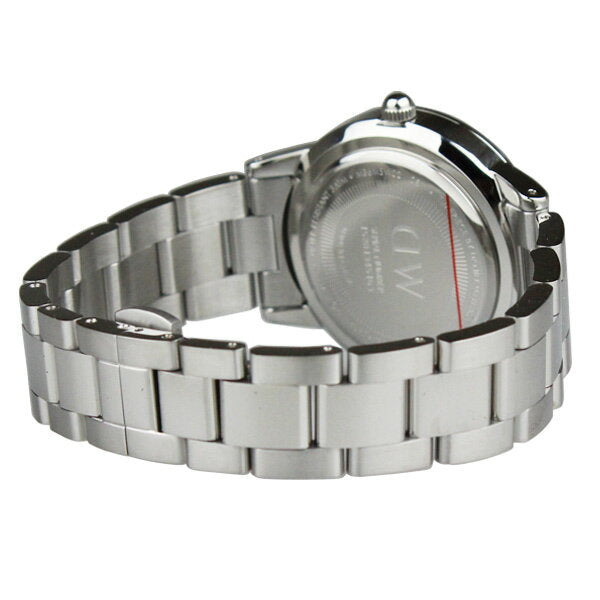 Daniel Wellington Iconic Link White Dial Silver Steel Strap Watch for Women - DW00100203