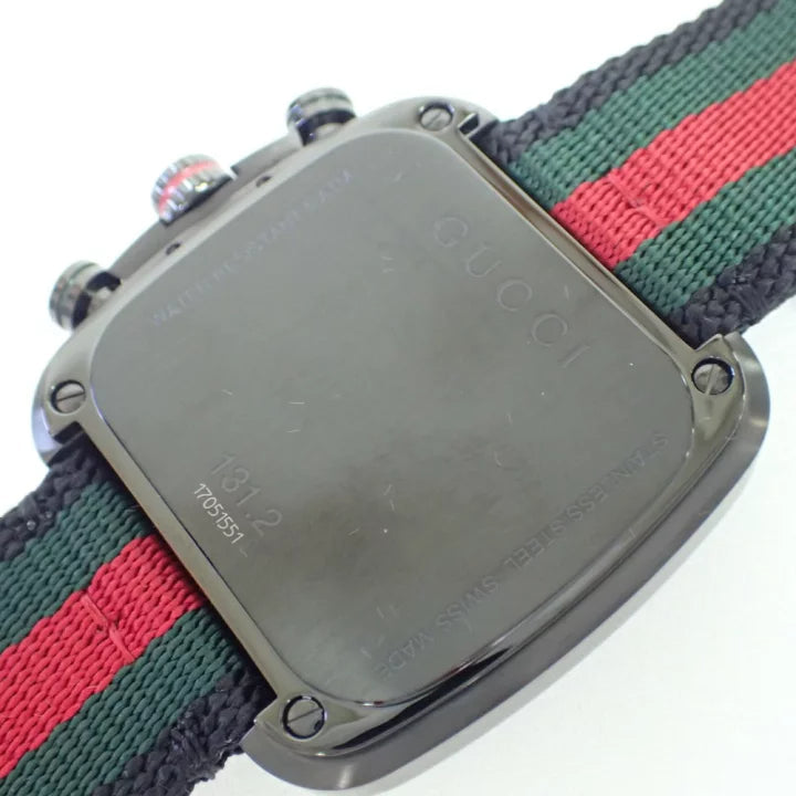 Gucci Coupe Chronograph Quartz Black Two Tone NATO Strap Watch For Men - YA131202