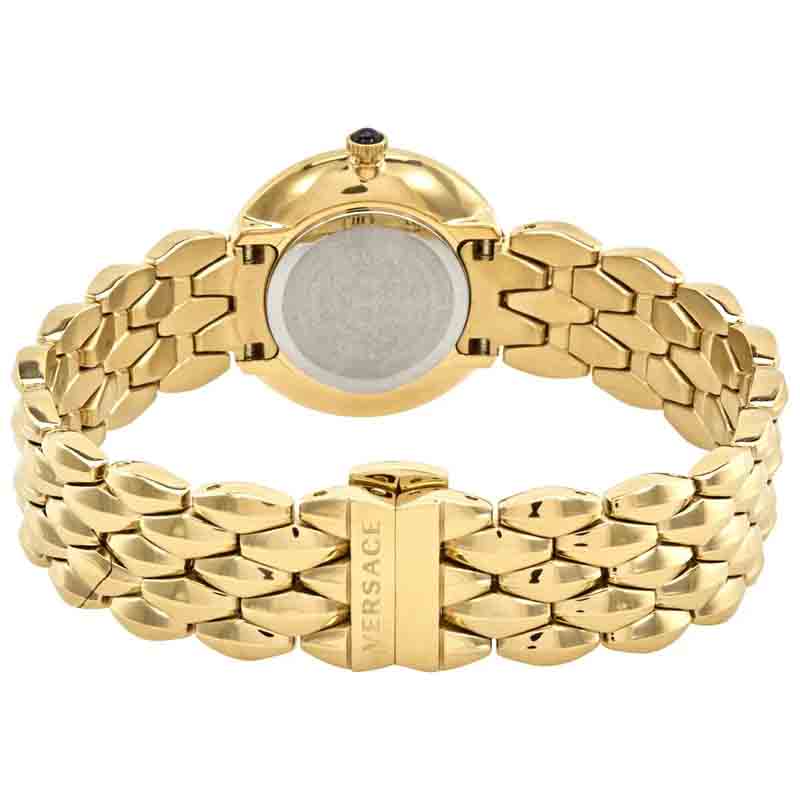 Versace V-Flare Quartz Silver Dial Gold Steel Strap Watch for Women - VEBN00718
