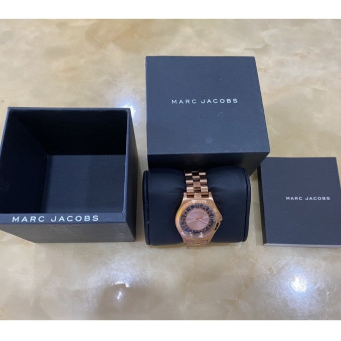 Marc Jacobs Henry Rose Gold Dial Rose Gold Steel Strap Watch for Women - MBM3293