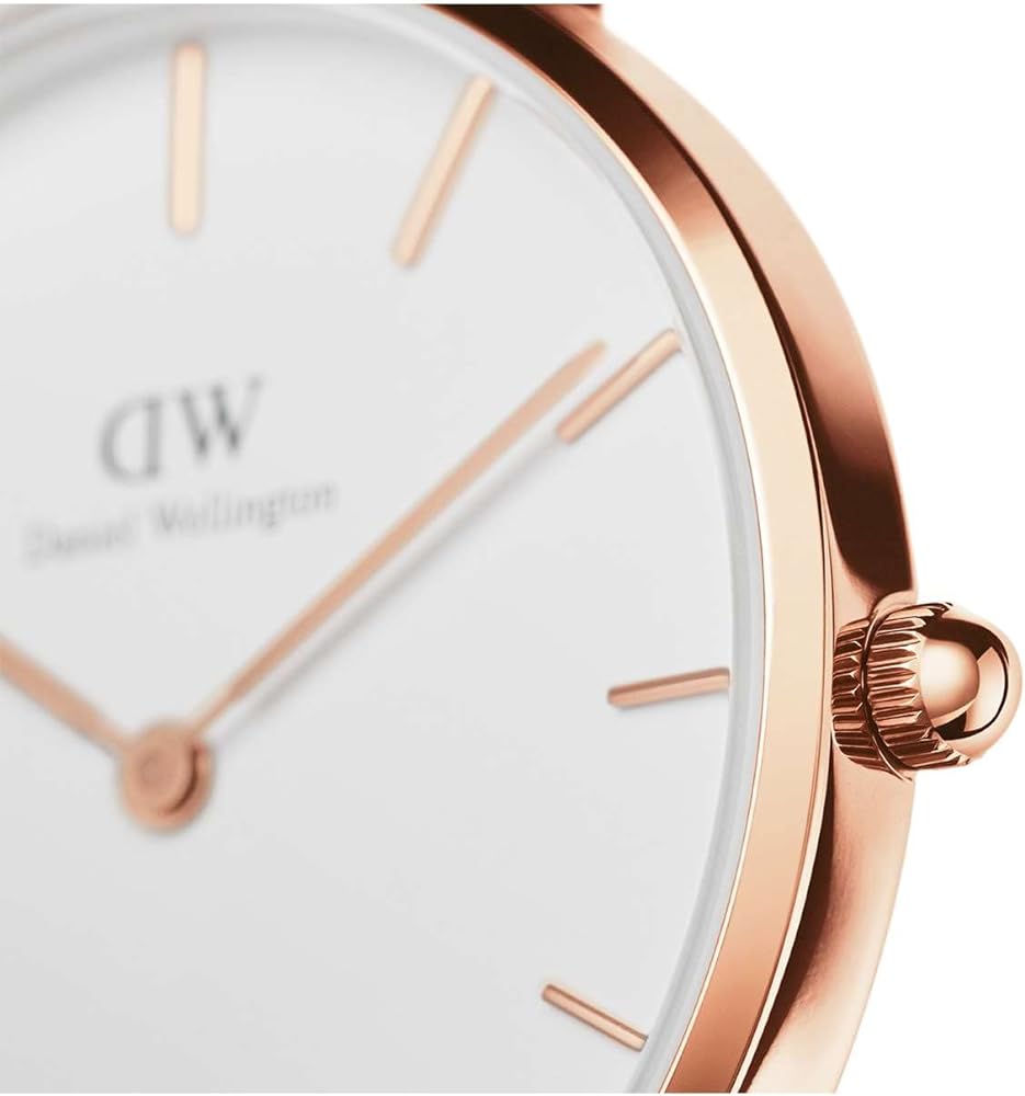 Daniel Wellington Classic Petite York White Dial Brown Leather Strap Watch For Women - DW00100176