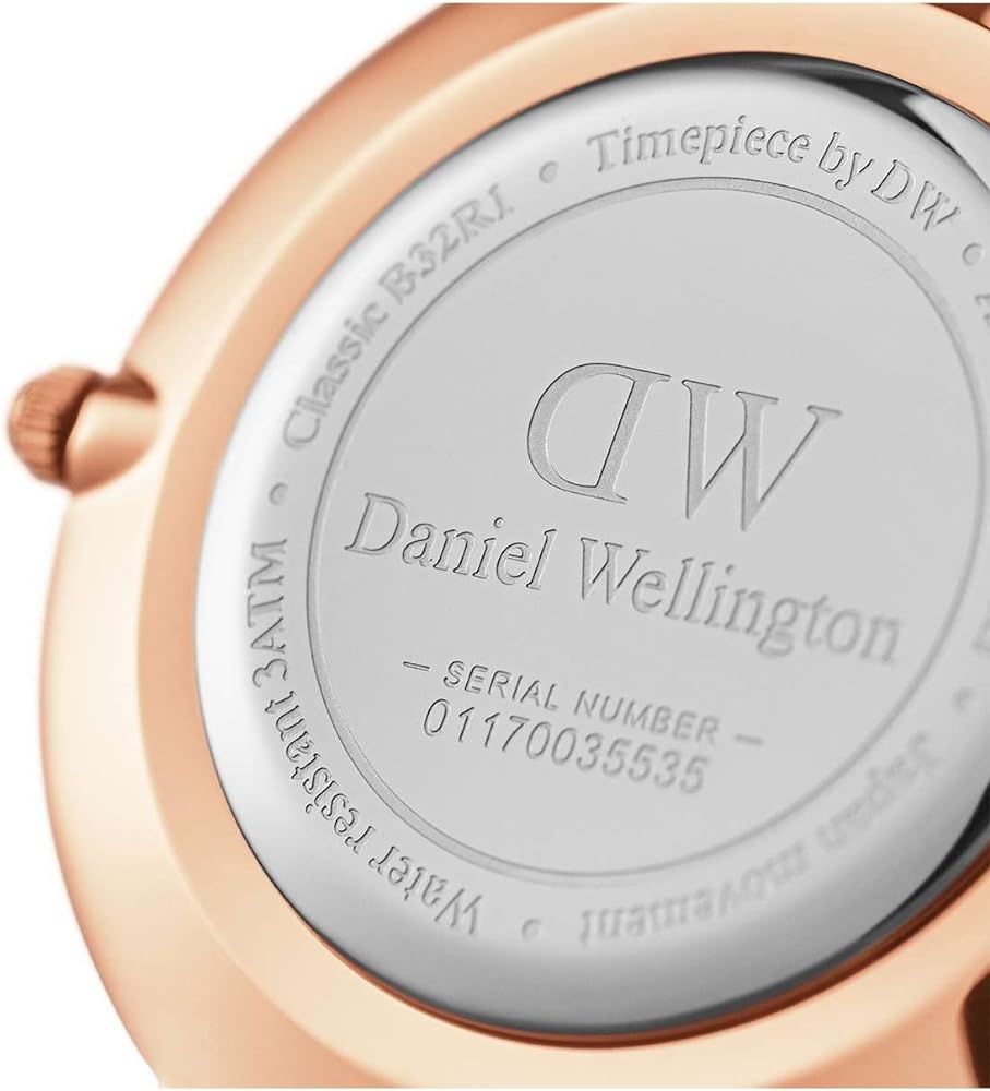 Daniel Wellington Classic Petite Bristol Black Dial Brown Leather Strap Watch For Women - DW00100165