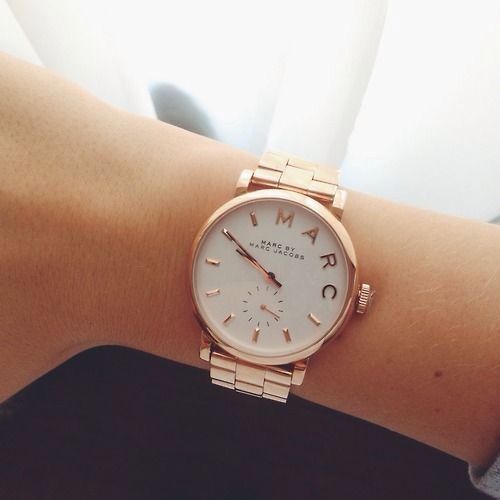 Marc Jacobs Baker White Dial Two Tone Steel Strap Watch for Women - MBM3312