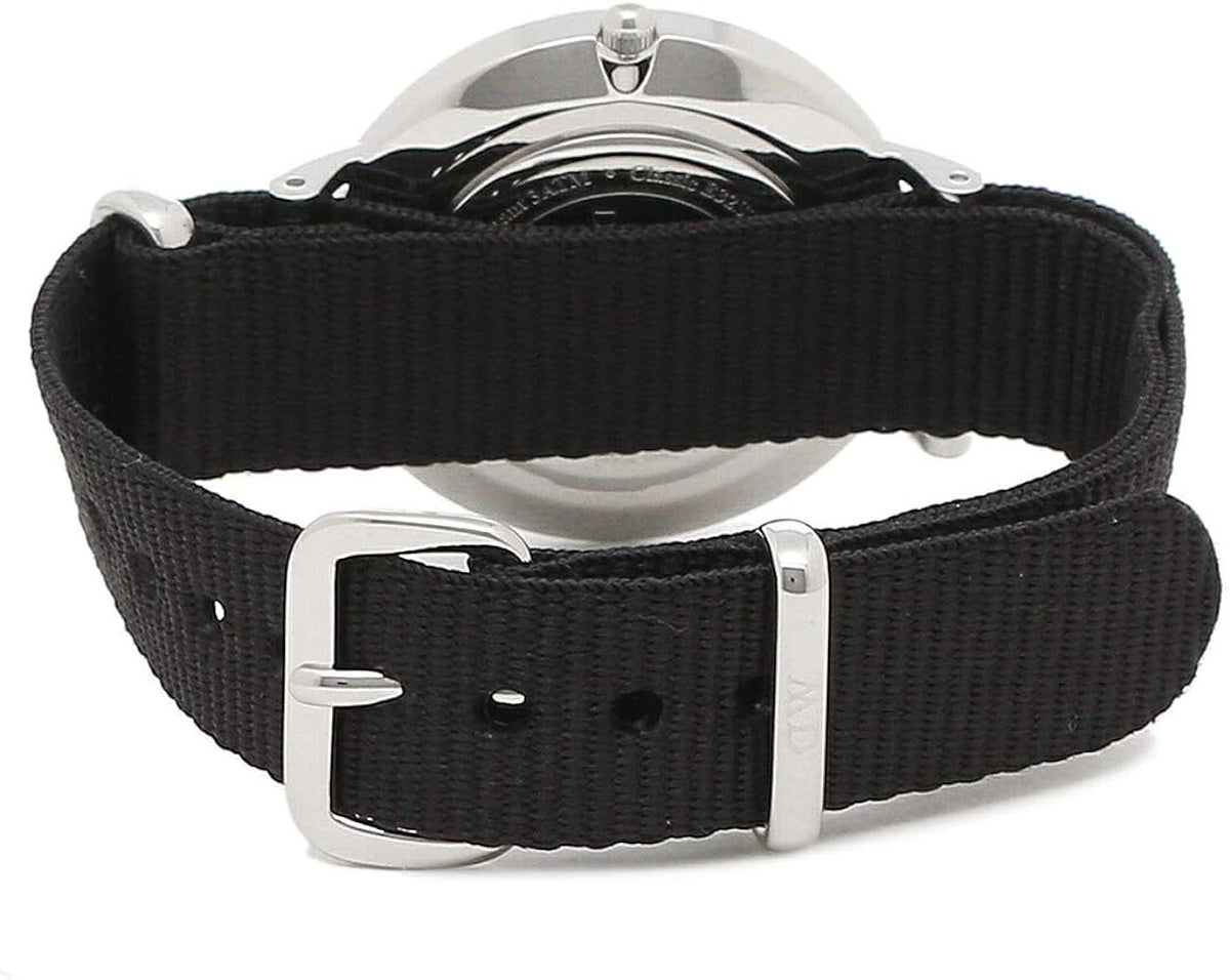 Daniel Wellington Classic Petite Cornwall White Dial Black NATO Strap Watch For Women - DW00100254