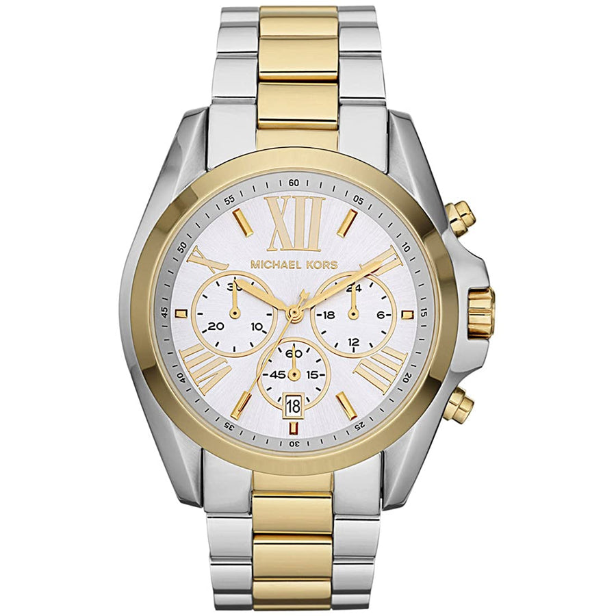 Michael Kors Bradshaw Silver Dial Two Tone Steel Strap Watch for Women - MK5627