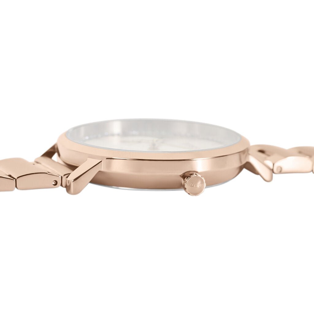 Hugo Boss Prima Gold Dial Gold Steel Strap Watch for Women - 1502571
