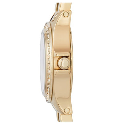 Marc Jacobs Henry Gold Dial Gold Steel Strap Watch for Women - MBM3277
