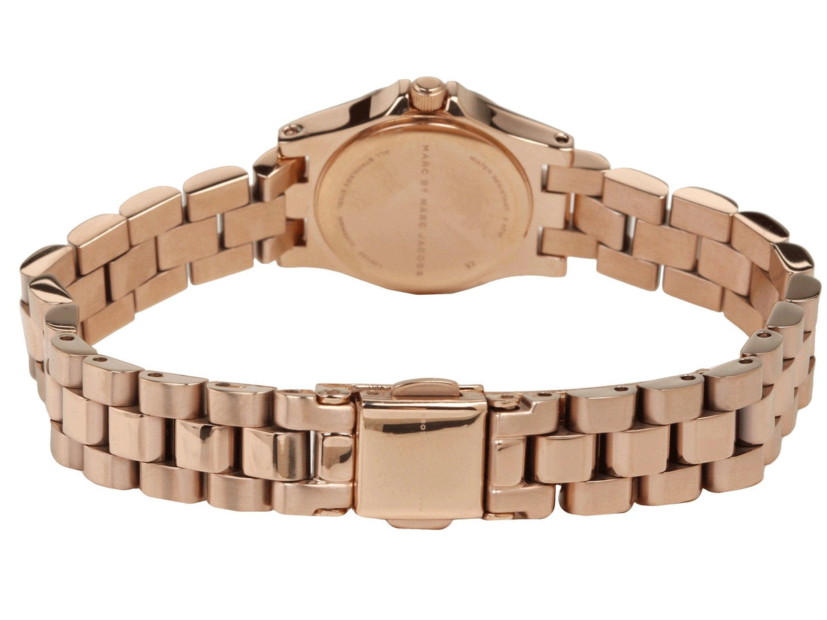 Marc Jacobs Henry Dinky Pink Dial Rose Gold Steel Strap Watch for Women - MBM3203