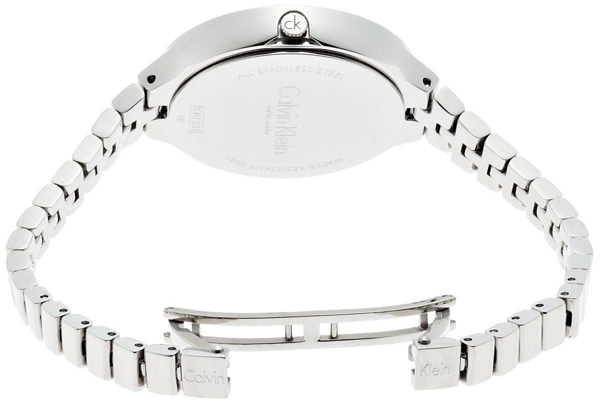 Calvin Klein Lively Black Dial Silver Steel Strap Watch for Women - K4U23121