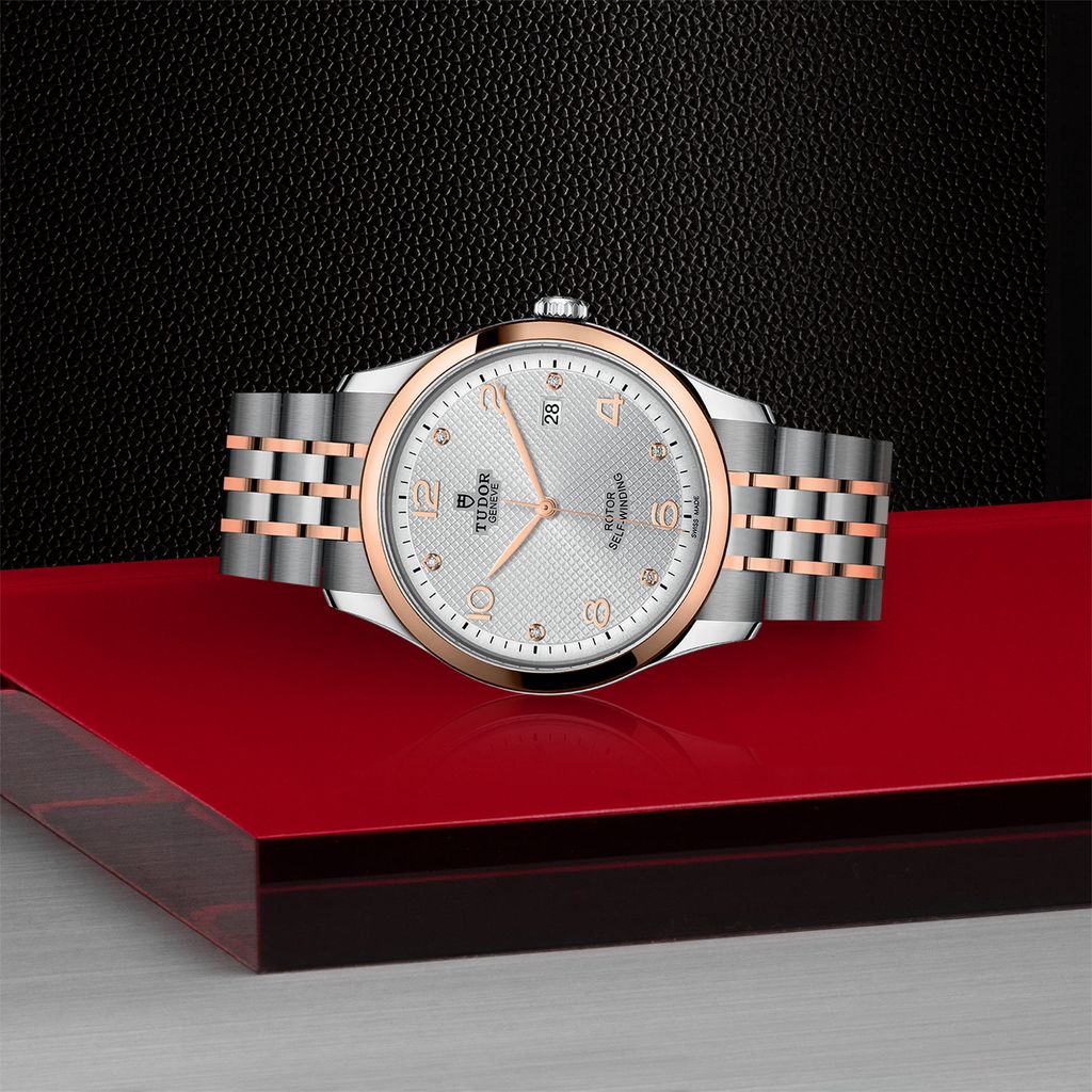 Tudor 1926 Automatic Diamonds Silver Dial Two Tone Steel Strap Watch for Men - M91651-0002