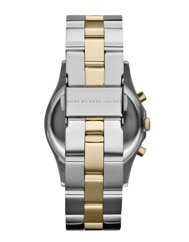 Marc Jacobs Henry Chronograph Silver Dial Two Tone Steel Strap Watch for Women - MBM3197