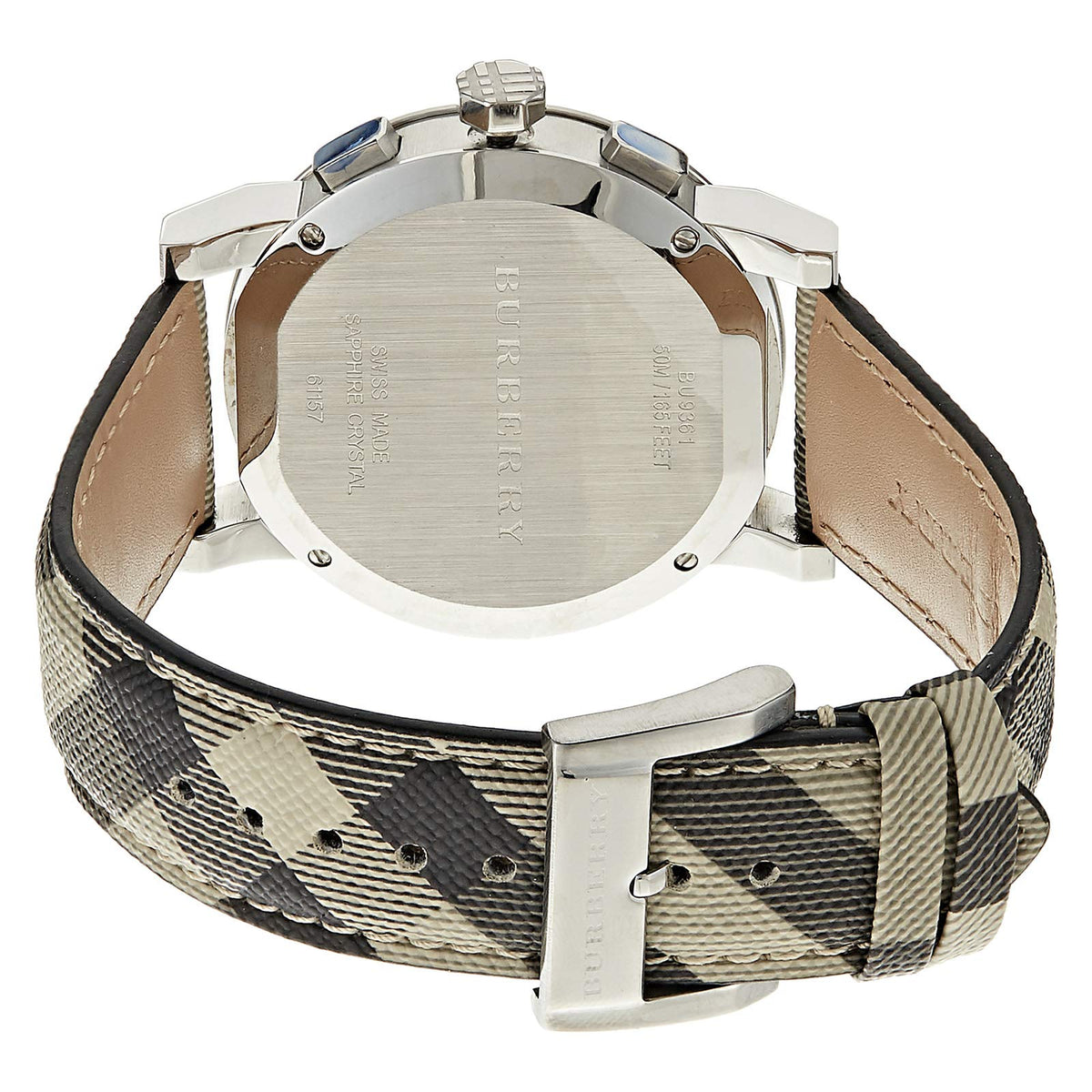 Burberry The City Smoked Brown Dial Brown Leather Strap Watch for Men - BU9361