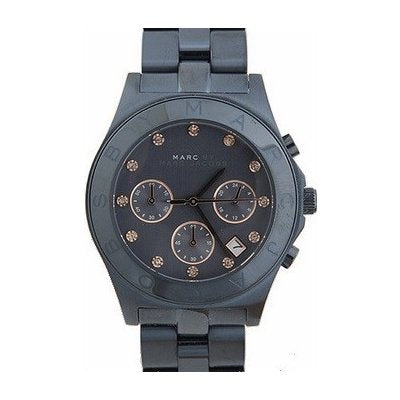 Marc Jacobs Blade Chronograph Blue Dial Blue Steel Strap Watch for Women - MBM8581