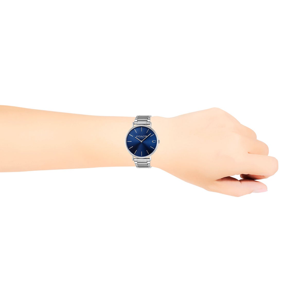 Coach Charles Blue Dial Silver Steel Strap Watch for Men - 14602429