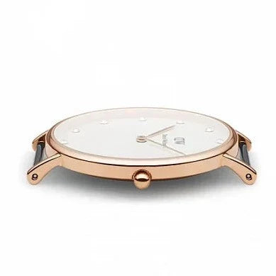 Daniel Wellington Classy Winchester White Dial Two Tone NATO Strap Watch For Women - DW00100077