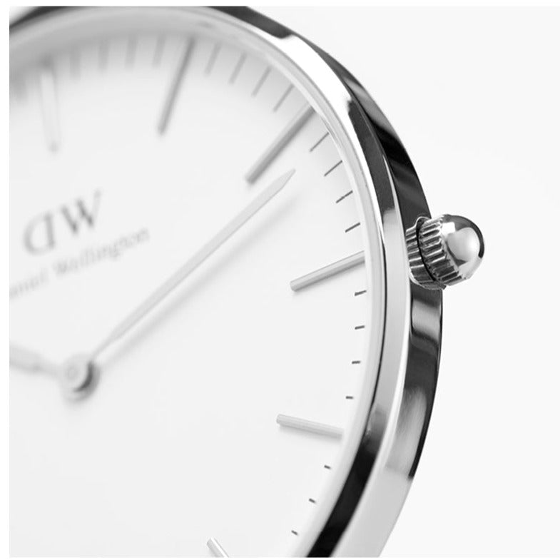 Daniel Wellington Classic Oxford White Dial Two Tone NATO Strap Watch For Women - DW00100046