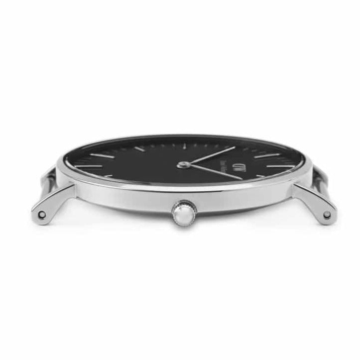 Daniel Wellington Classic York Black Dial Brown Leather Strap Watch For Men - DW00100134
