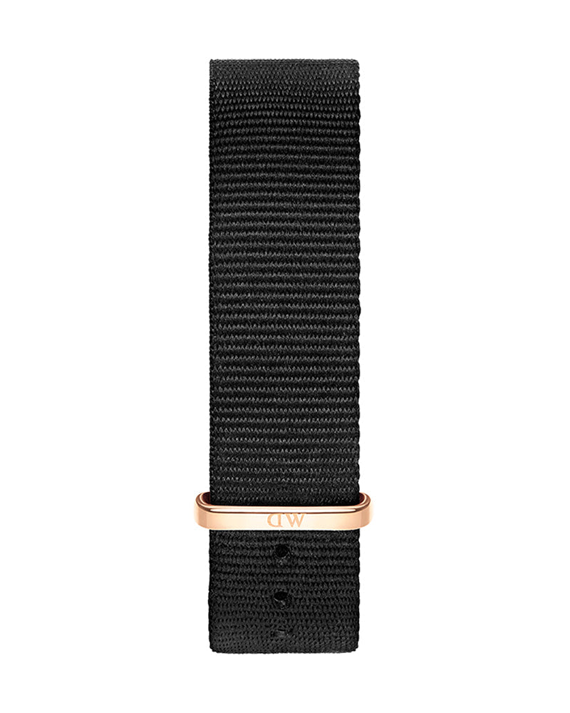 Daniel Wellington Classic Cornwall Black Dial Black NATO Strap Watch For Women - DW00100150