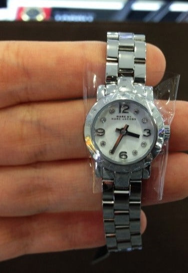 Marc Jacobs Amy White Dial Silver Steel Strap Watch for Women - MBM8611