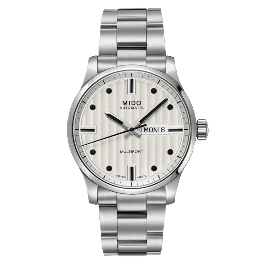 Mido Multifort Automatic Silver Dial Silver Steel Strap Watch For Men - M005.430.11.031.80