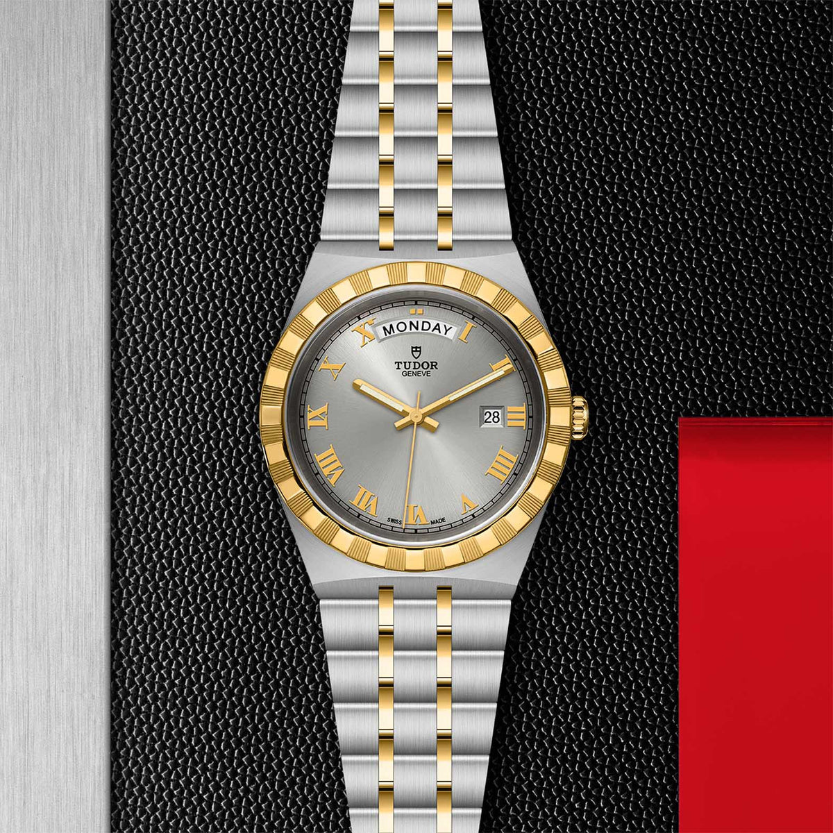 Tudor Royal Automatic Silver Dial Two Tone Steel Strap Watch for Men - M28603-0001