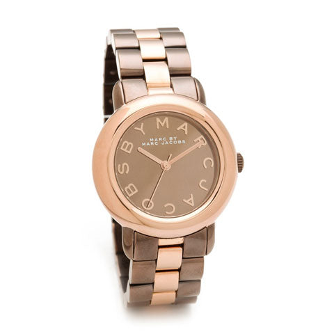 Marc Jacobs Marci Brown Dial Two Tone Steel Strap Watch for Women - MBM3171