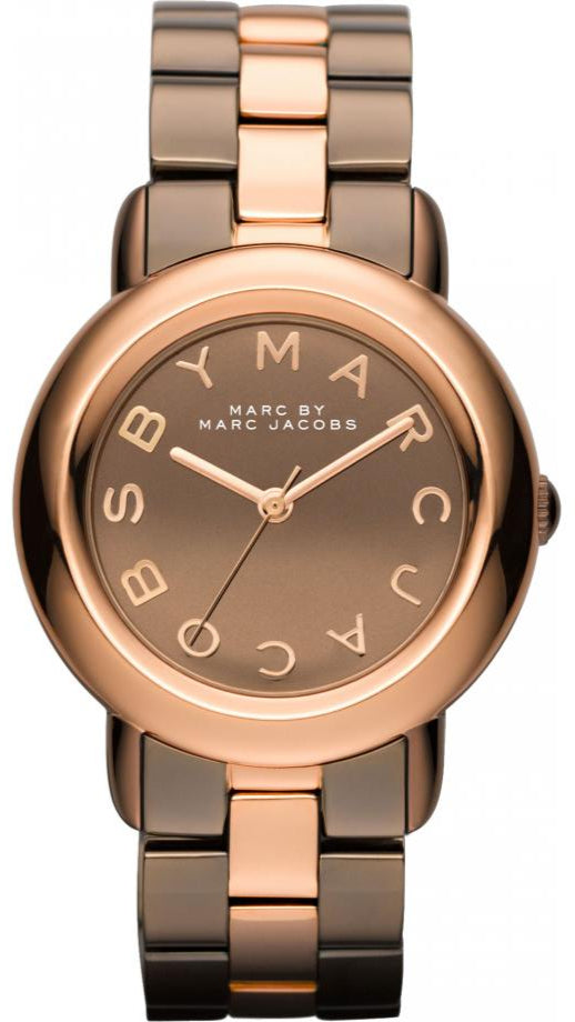 Marc Jacobs Marci Brown Dial Two Tone Steel Strap Watch for Women - MBM3171