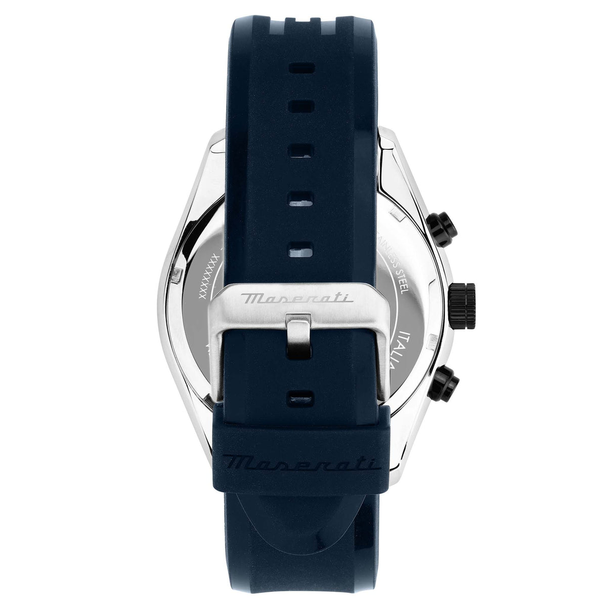 Maserati Traguardo Chronograph Blue Dial Black Silicone Strap Watch For Men - R8871612046