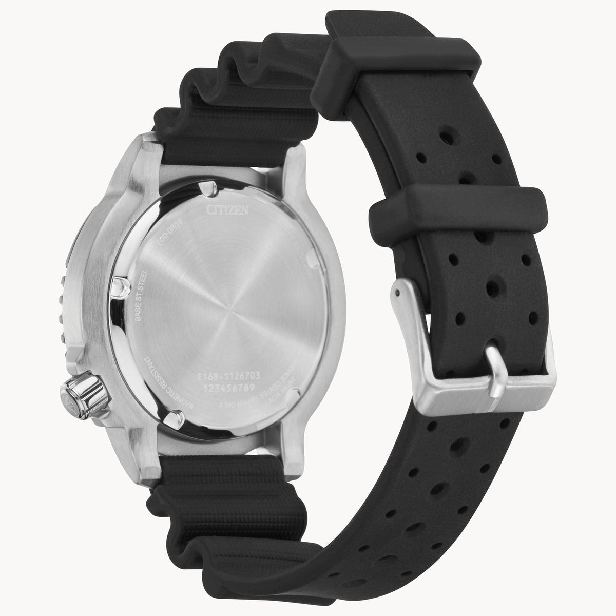 Citizen Eco Drive Pro Master Diver Black Dial Black Steel Strap Watch For Men - BN0150-28E