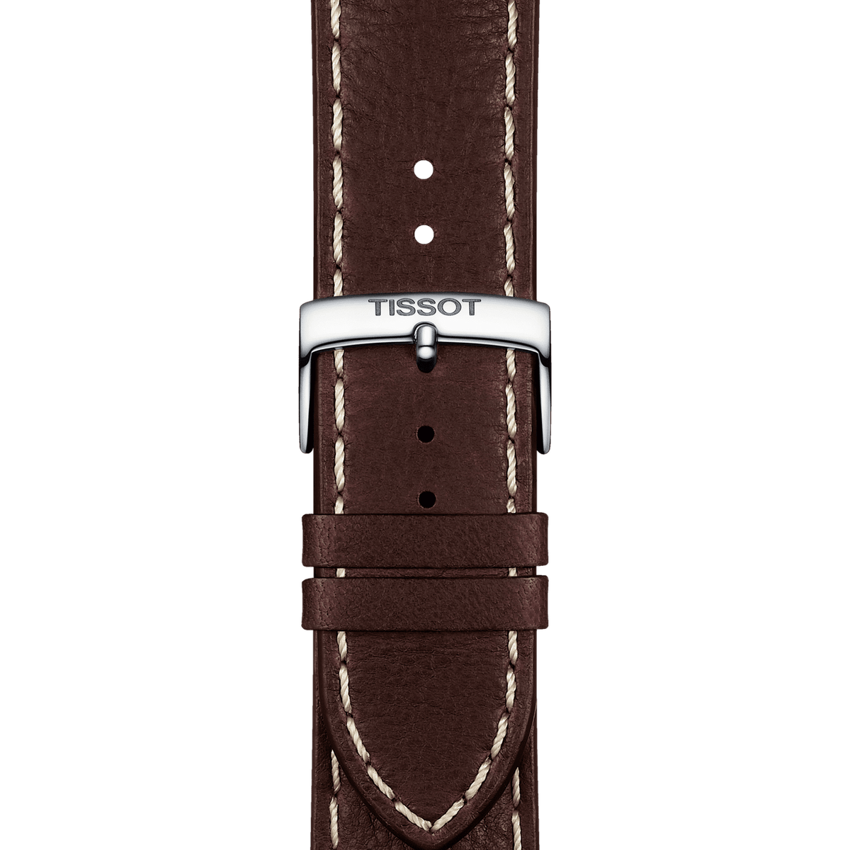 Tissot PR 100 Sport Silver Dial Brown Leather Strap Watch For Men - T101.610.16.031.00