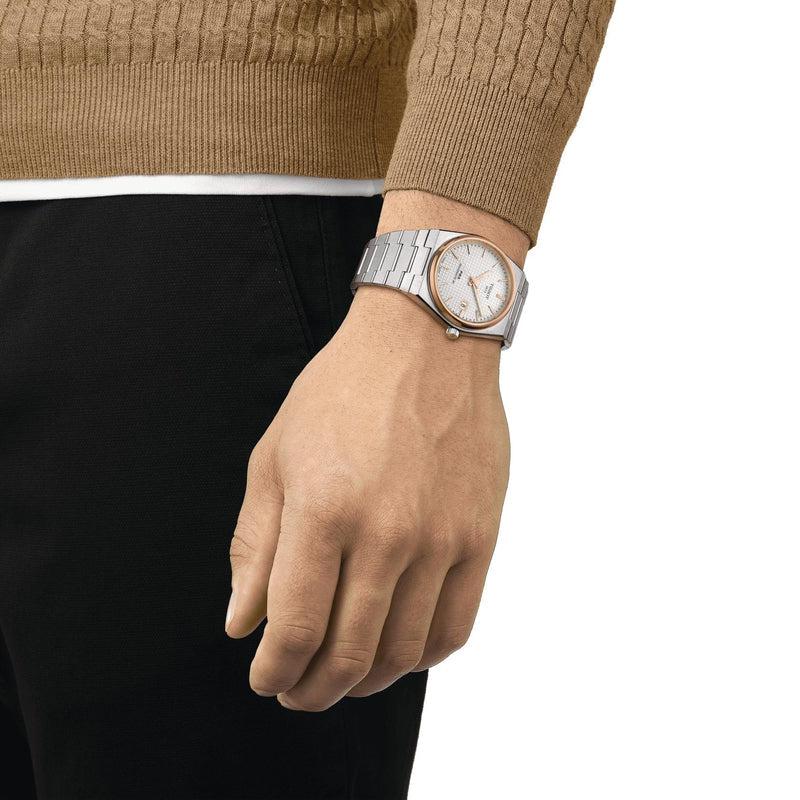 Tissot PRX Powermatic 80 Silver Dial Silver Steel Strap Watch For Men - T137.407.21.031.00