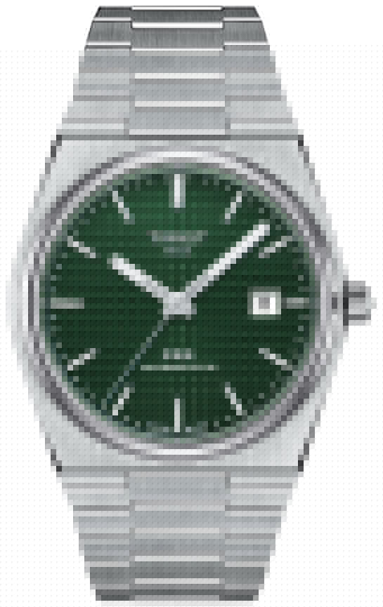 Tissot PRX Powermatic 80 Green Dial Silver Steel Strap Watch For Men - T137.407.11.091.00