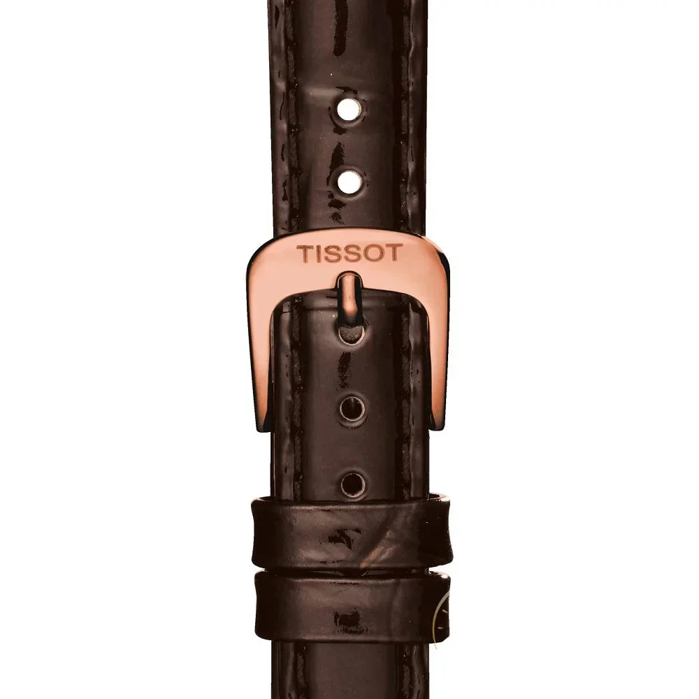 Tissot T Classic Carson White Dial Brown Leather Strap Watch For Women - T085.207.36.013.00
