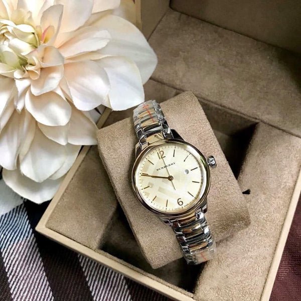 Burberry The Classic Gold Dial Gold Steel Strap Watch for Men - BU10006