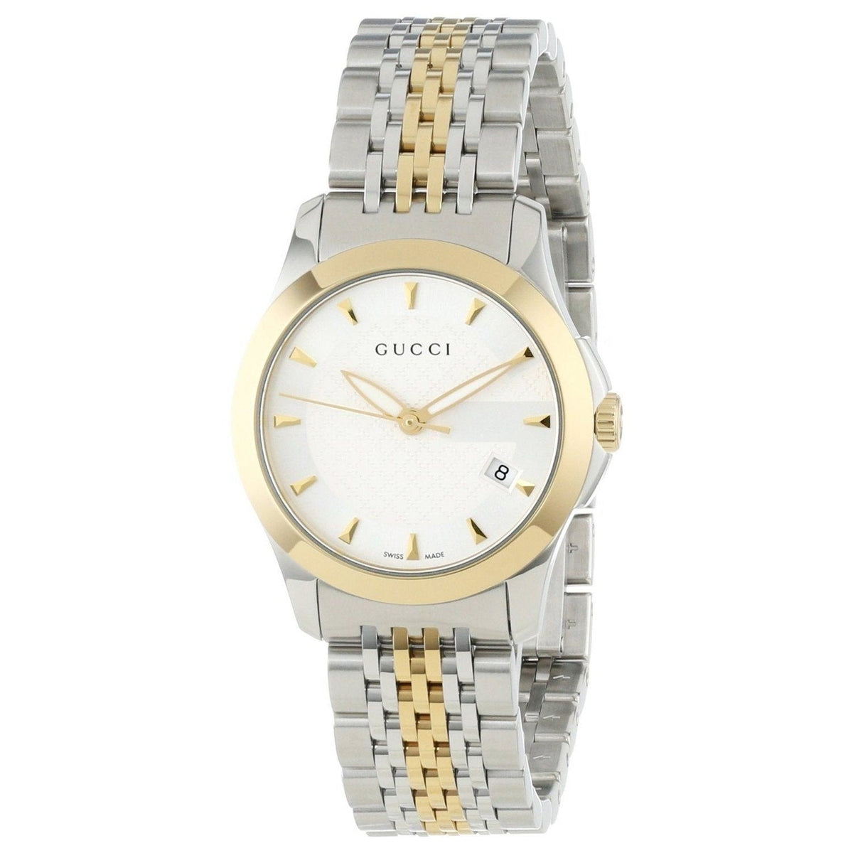 Gucci G Timeless Silver Dial Two Tone Steel Strap Watch For Women - YA126511