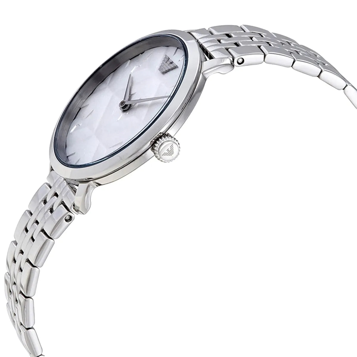 Emporio Armani Modern Silver Dial Silver Steel Strap Watch for Women - AR11213