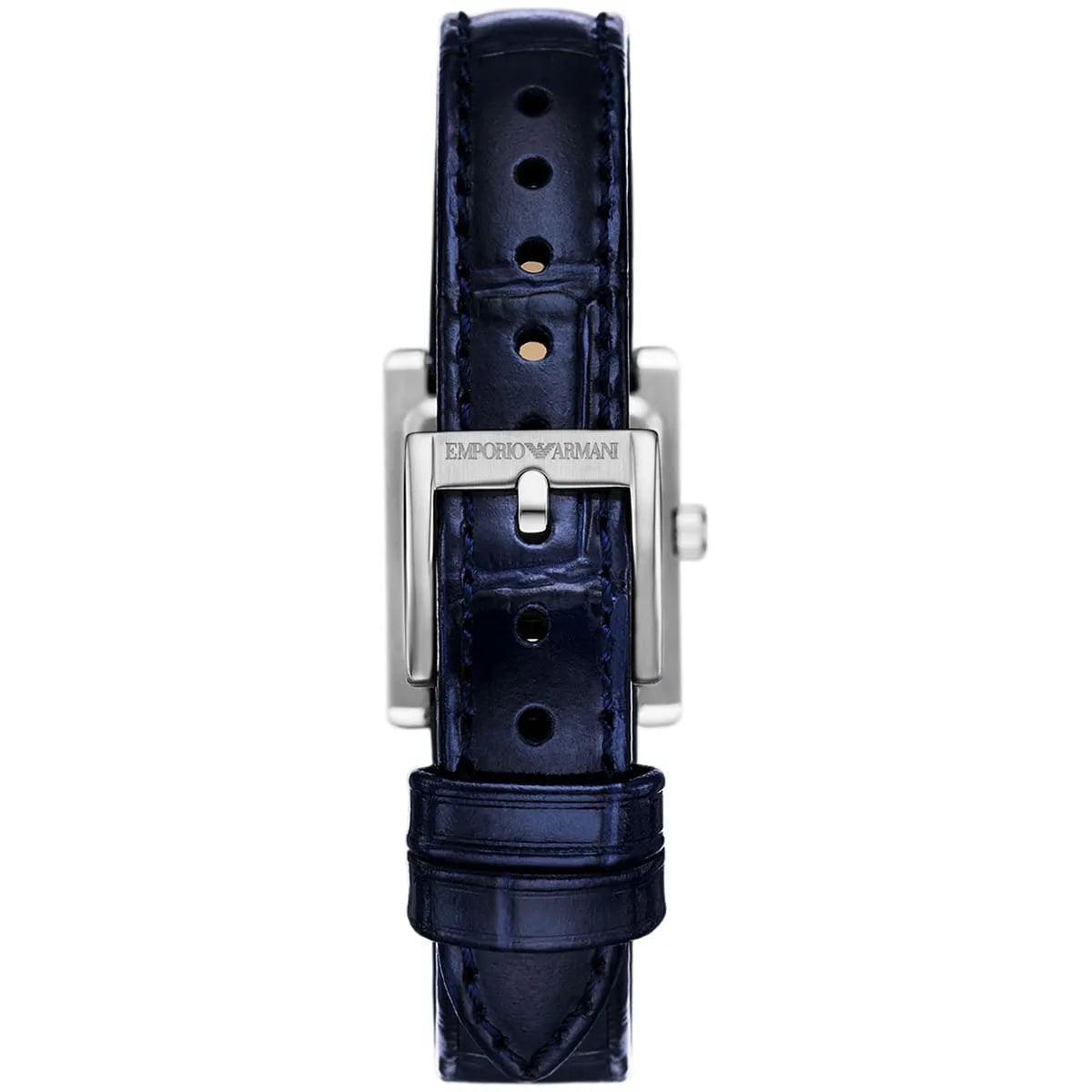 Emporio Armani Genni White Dial Blue Leather Strap Watch for Women - AR11718