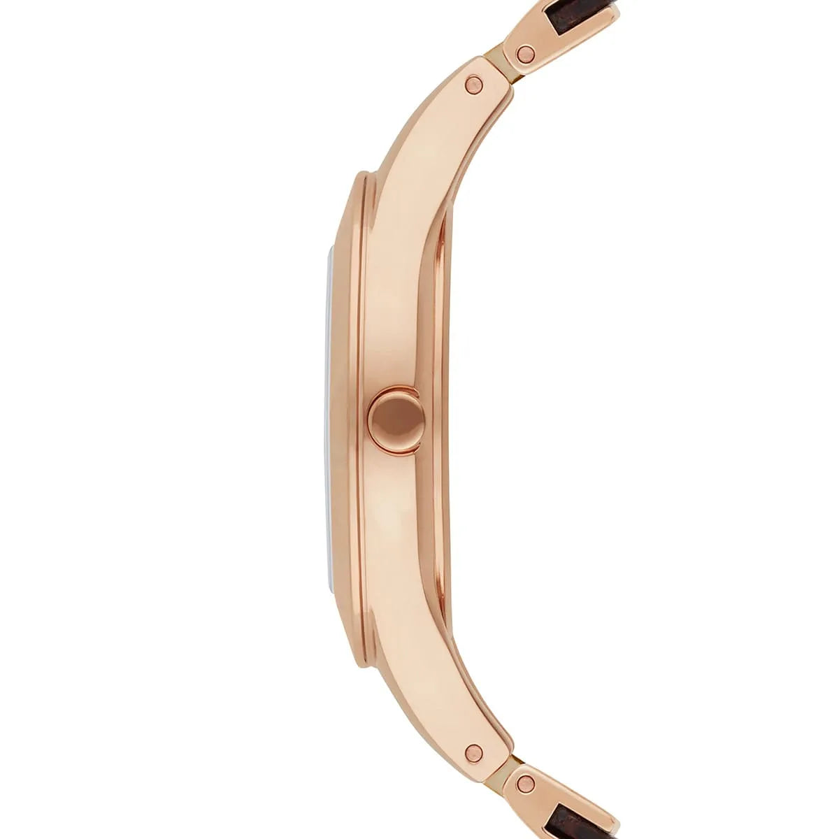 Emporio Armani Chiara Silver Dial Brown Leather Strap Watch for Women - AR7431
