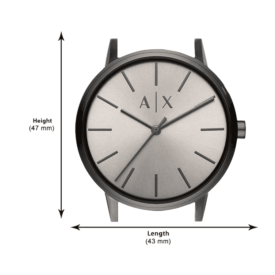 Armani Exchange Cayde Analog Grey Dial Grey Steel Strap Watch For Men  - AX2722